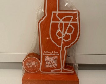 Aperol spritz napkin holder menu holder orange christmas gift party Home Bar