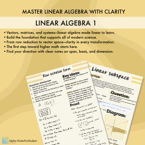 Study Guide For Linear Algebra 1