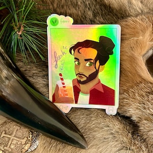 Fenrir the Vegan Wolf Holographic Sticker: Norse Mythology, Mythical Creature from The Nine Worlds Rising
