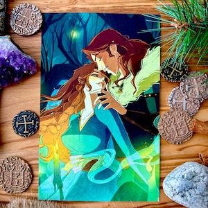 Loki Sigyn Kunstpostkarte | Nordischen Mythologie Kunstdruck | Wikinger Götter | Fantasie Kunst | Heidnische Geschenke