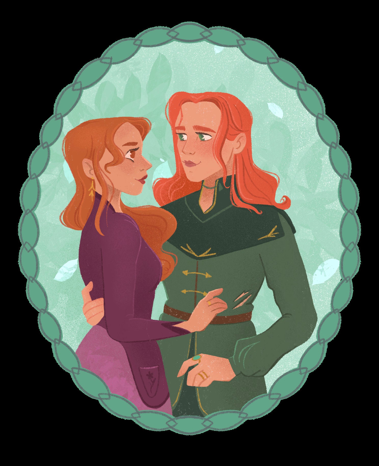 Loki and Sigyn Sticker: Norse Mythology, Trickster God, Goddess of