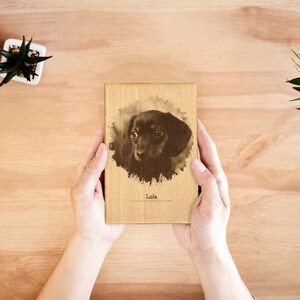 Tema de mascota con letras de madera personalizadas [Tarjeta de madera, Regalo personalizado, Tarjeta para un amigo]