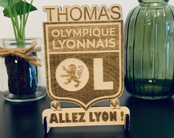 Lyon-Rahmen, personalisiertes OL-Sportwappen, Originalgeschenk von Olympique Lyonnais