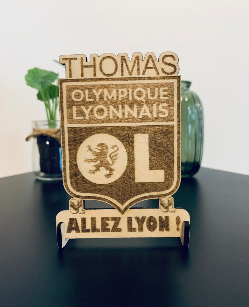 Frame van Lyon, gepersonaliseerd OL-sportwapen, origineel Olympique Lyonnais-cadeau afbeelding 3