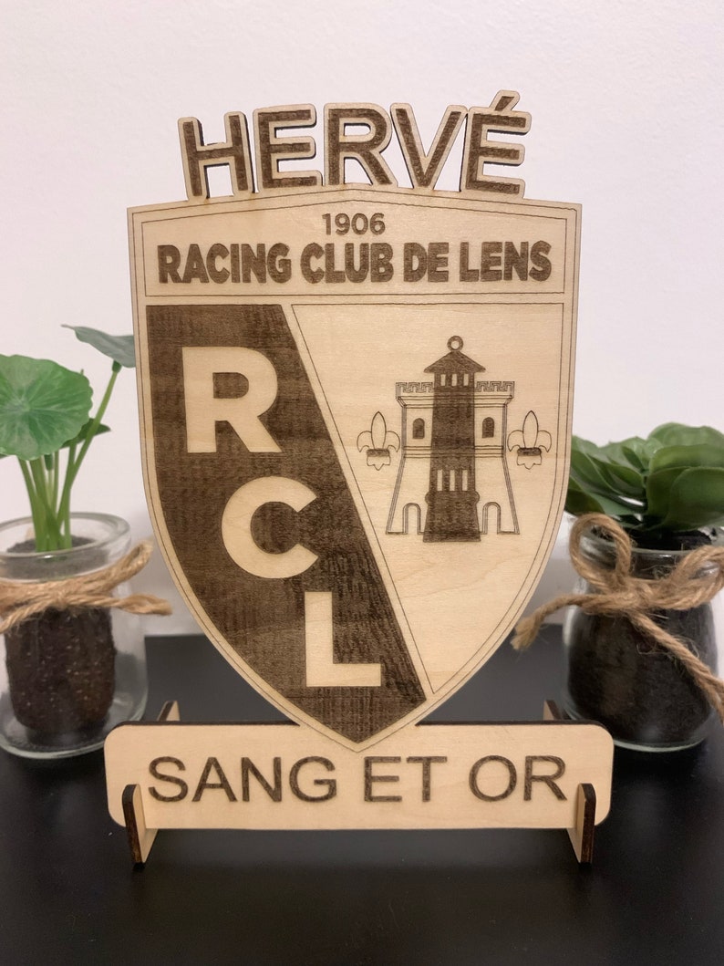 Lens frame personalized sports coat of arms RCL, Lens, Racing Club de Lens image 10