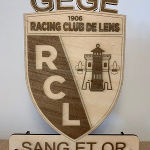 Cadre Lens blason sportif personnalisé RCL, Lens, Racing Club de Lens image 3