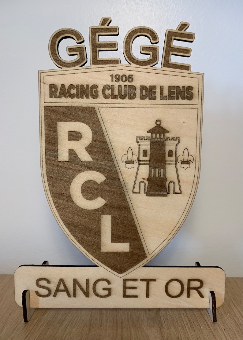 Linsenrahmen personalisiertes Sportwappen RCL, Lens, Racing Club de Lens Bild 3