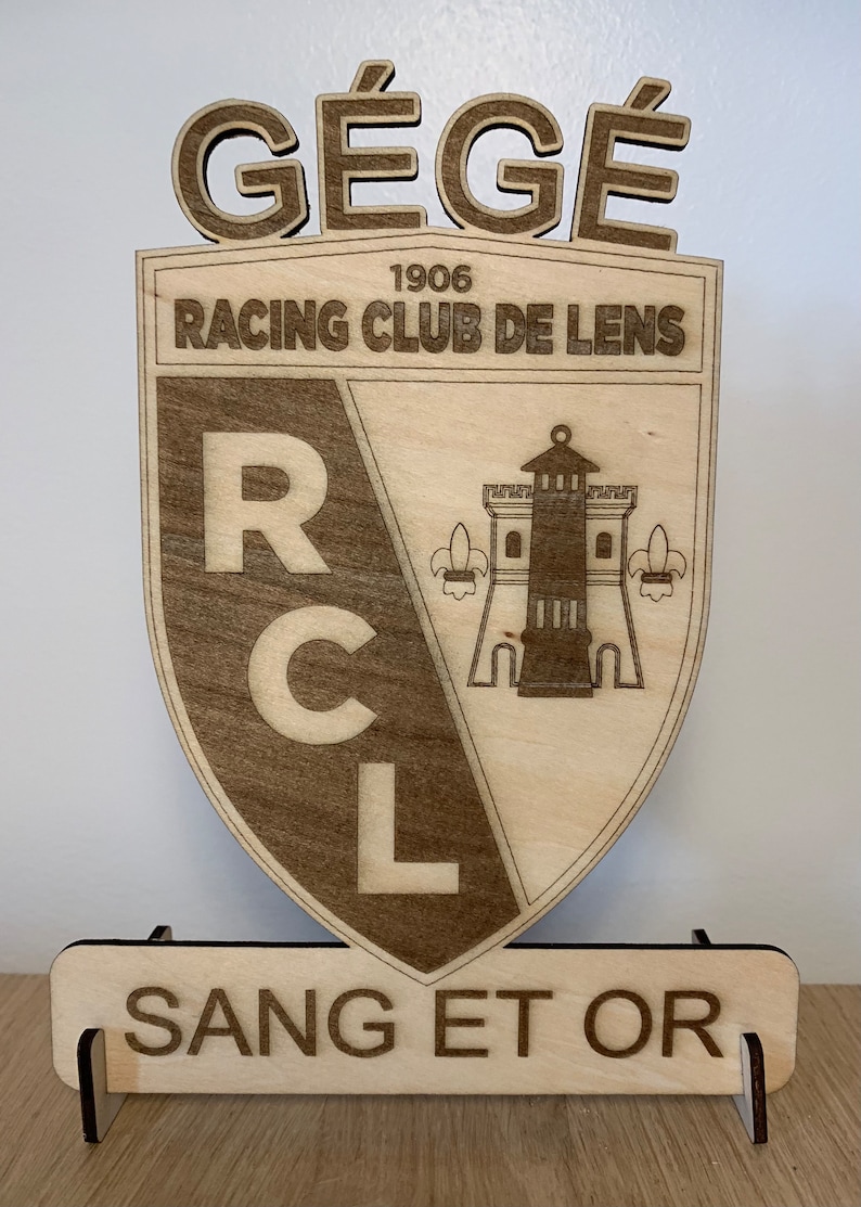 Cadre Lens blason sportif personnalisé RCL, Lens, Racing Club de Lens image 3