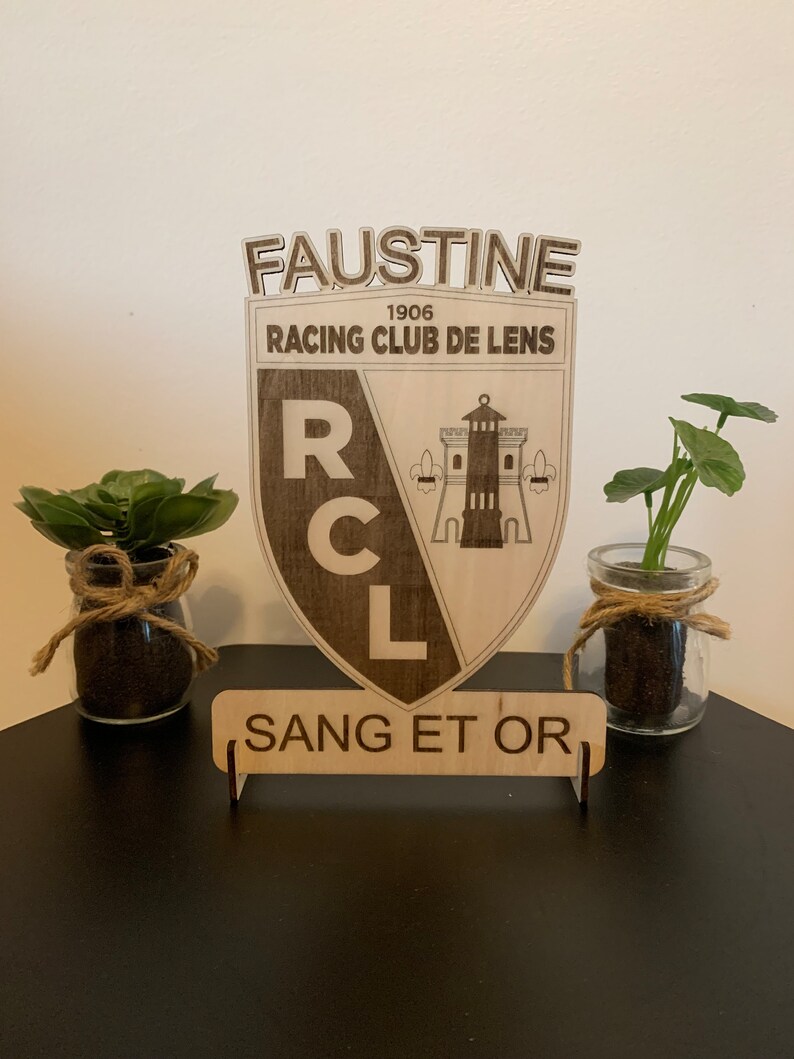 Cadre Lens blason sportif personnalisé RCL, Lens, Racing Club de Lens image 1