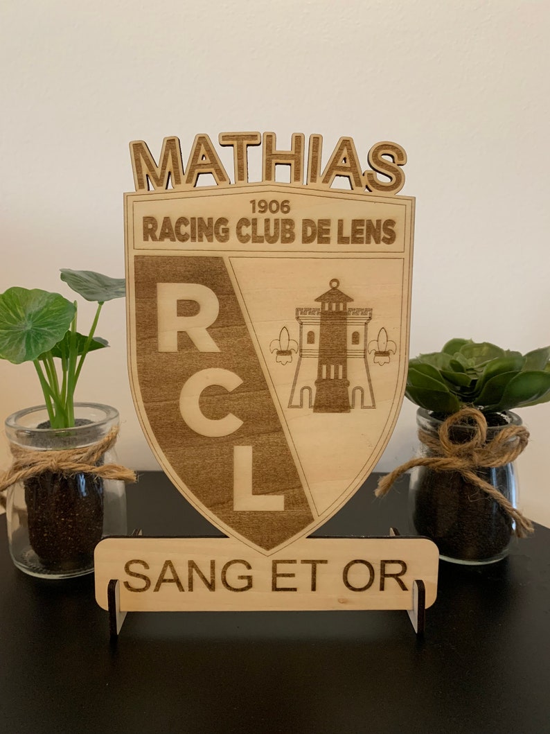 Lens frame personalized sports coat of arms RCL, Lens, Racing Club de Lens image 6