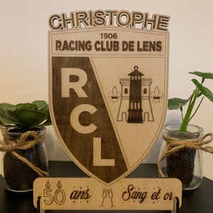 Linsenrahmen personalisiertes Sportwappen RCL, Lens, Racing Club de Lens Bild 2