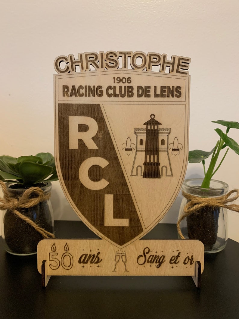 Cadre Lens blason sportif personnalisé RCL, Lens, Racing Club de Lens image 2