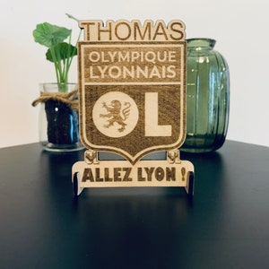 Frame van Lyon, gepersonaliseerd OL-sportwapen, origineel Olympique Lyonnais-cadeau afbeelding 2