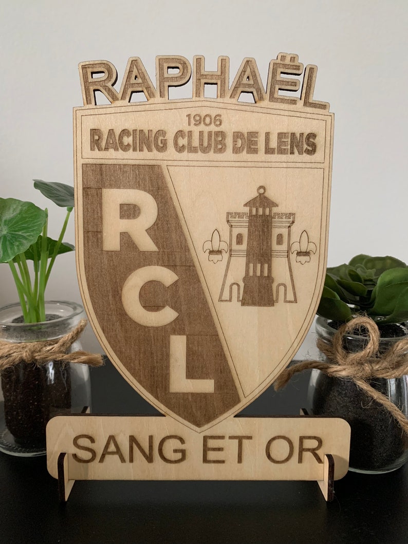 Lens frame personalized sports coat of arms RCL, Lens, Racing Club de Lens image 8