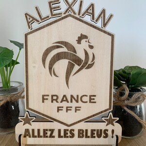 Cadre Équipe de France, blason sportif personnalisé, LIVRAISON GRATUITE, FFF, coupe du monde, autres équipes sur demande image 3