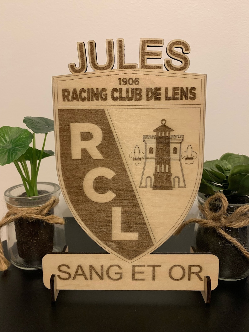 Lens frame personalized sports coat of arms RCL, Lens, Racing Club de Lens image 7