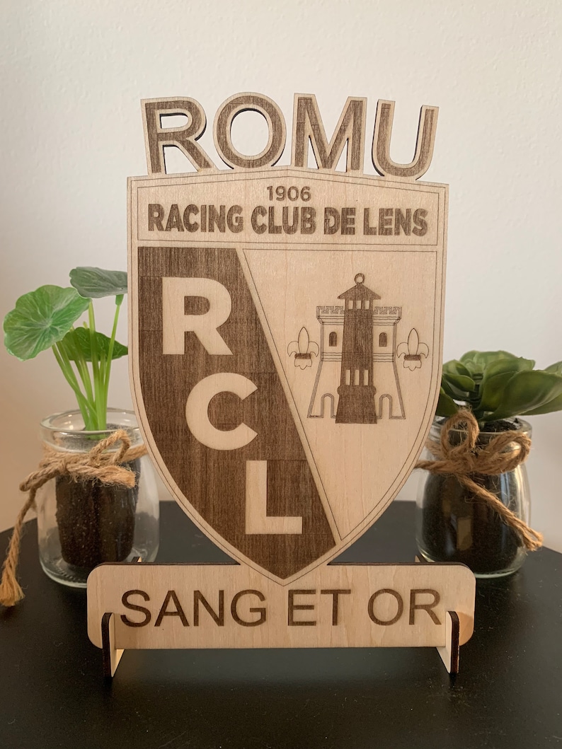 Lens frame personalized sports coat of arms RCL, Lens, Racing Club de Lens image 4