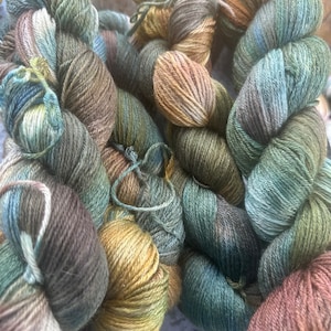 In the Woods Hand-Dyed Merino Wool Yarn: A Summer Walk in the Forest