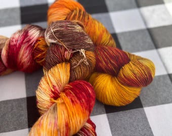 Handgeverfd handgeverfd merinowol: Happy Fall Y'all: herfstkleuren