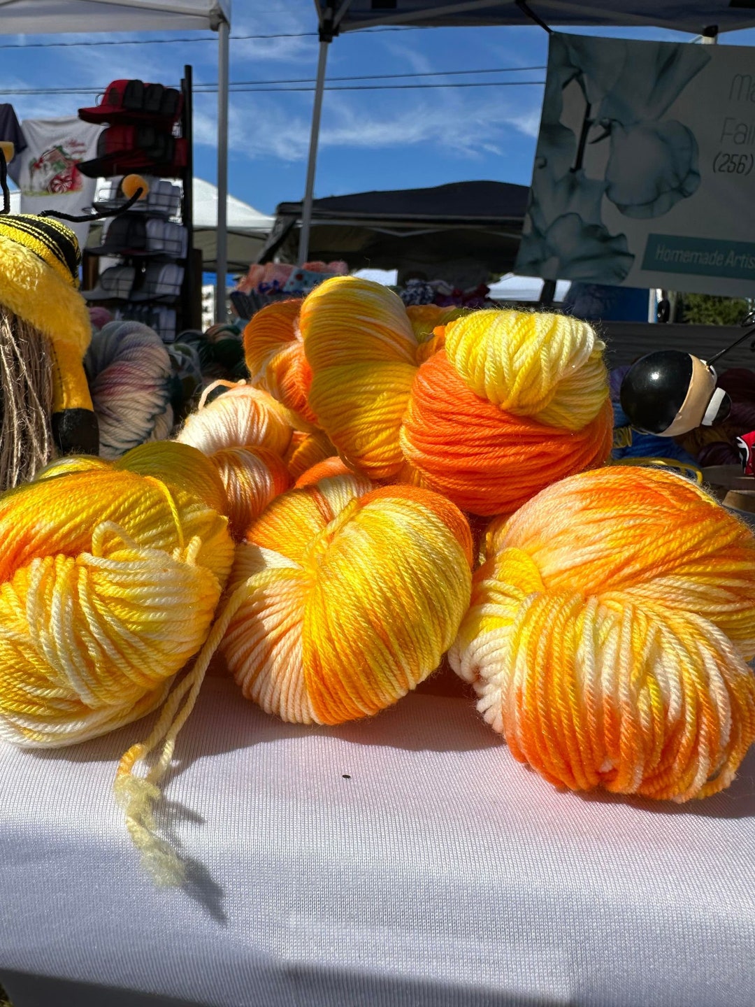 Candy Corn-hand Dyed-yarn-merino Wool-hank-fingering Weight-sock Weight ...