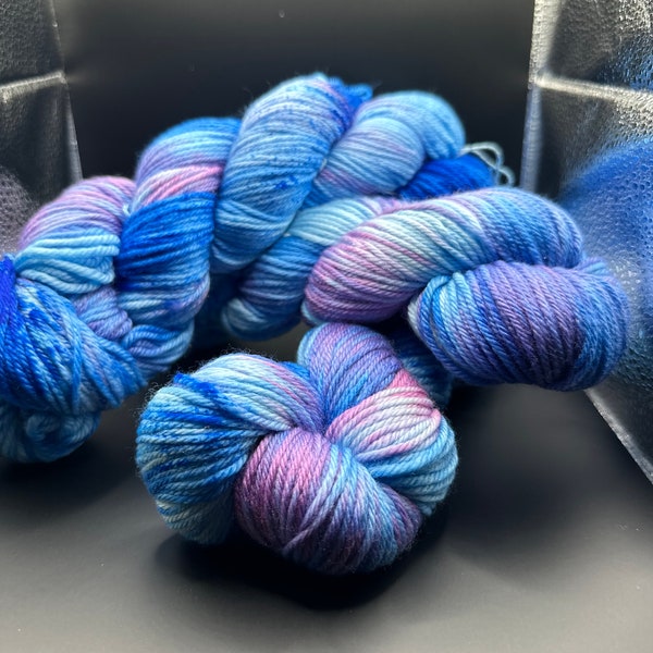 Summer Skies - Hand dyed - yarn - merino wool - hank - fingering weight - sock weight - crochet yarn - knitting yarn