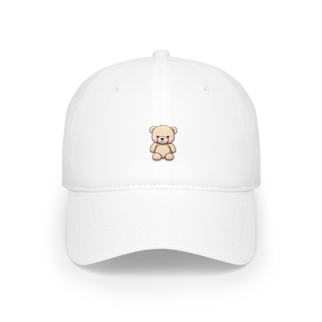 White Teddy Bear Baseball Cap Cute Teddy Bear Baseball Cap Etsy