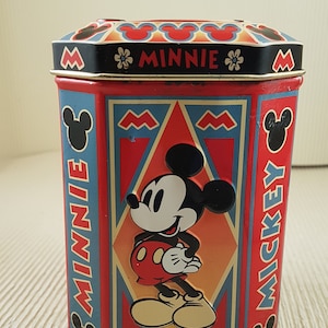 Vintage Mickey & Minnie Mouse Nestle Tin: Collectible Tea Caddy