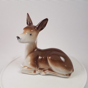 Vintage porcelain deer mini figurine