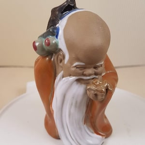 Shiwan Mudman Figurine Statua in ceramica Famoso vecchio cinese Shekwan asiatico in ceramica bonsai