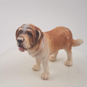 Vintage mini hondenbeeldje Schleich Germany, hard hars