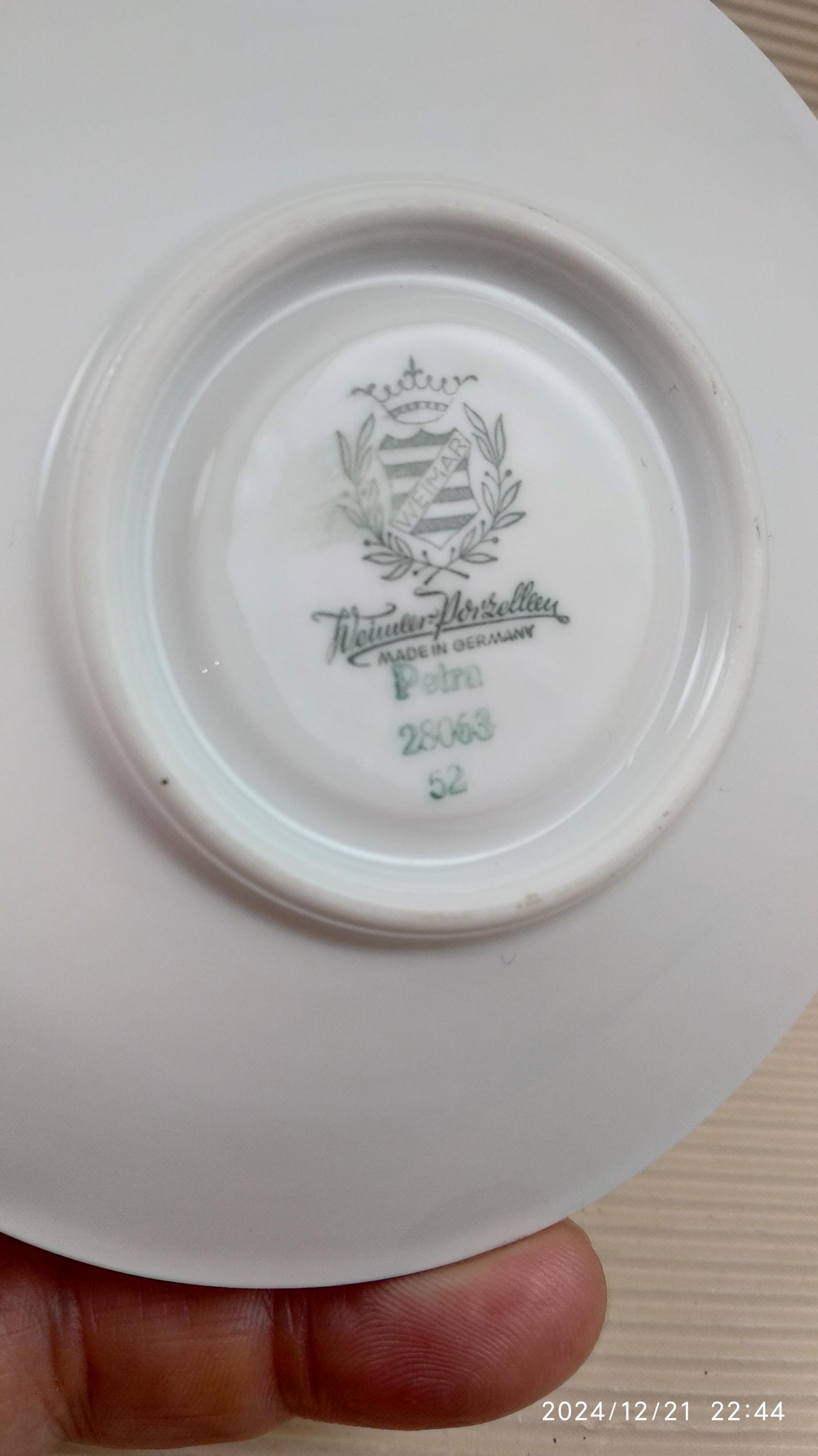Vintage Weimar Germany Porcelain Cup and Saucer - Marked