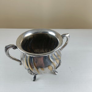 Vintage old silver plated sugar bowl victorian style Denmark