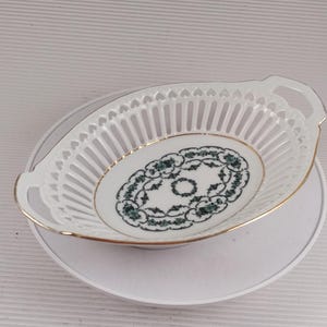 Vintage Fruit Plate, Porcelain Plate,Floral OpenWork Decorative Plate