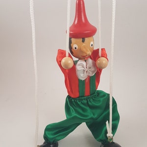 Vintage Pre Owned Pinocchio Puppet Marionette String Puppet Wood Toys