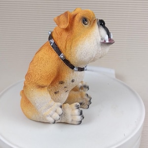 Vintage English Bulldog Dog Figure Figurine Hand Painted