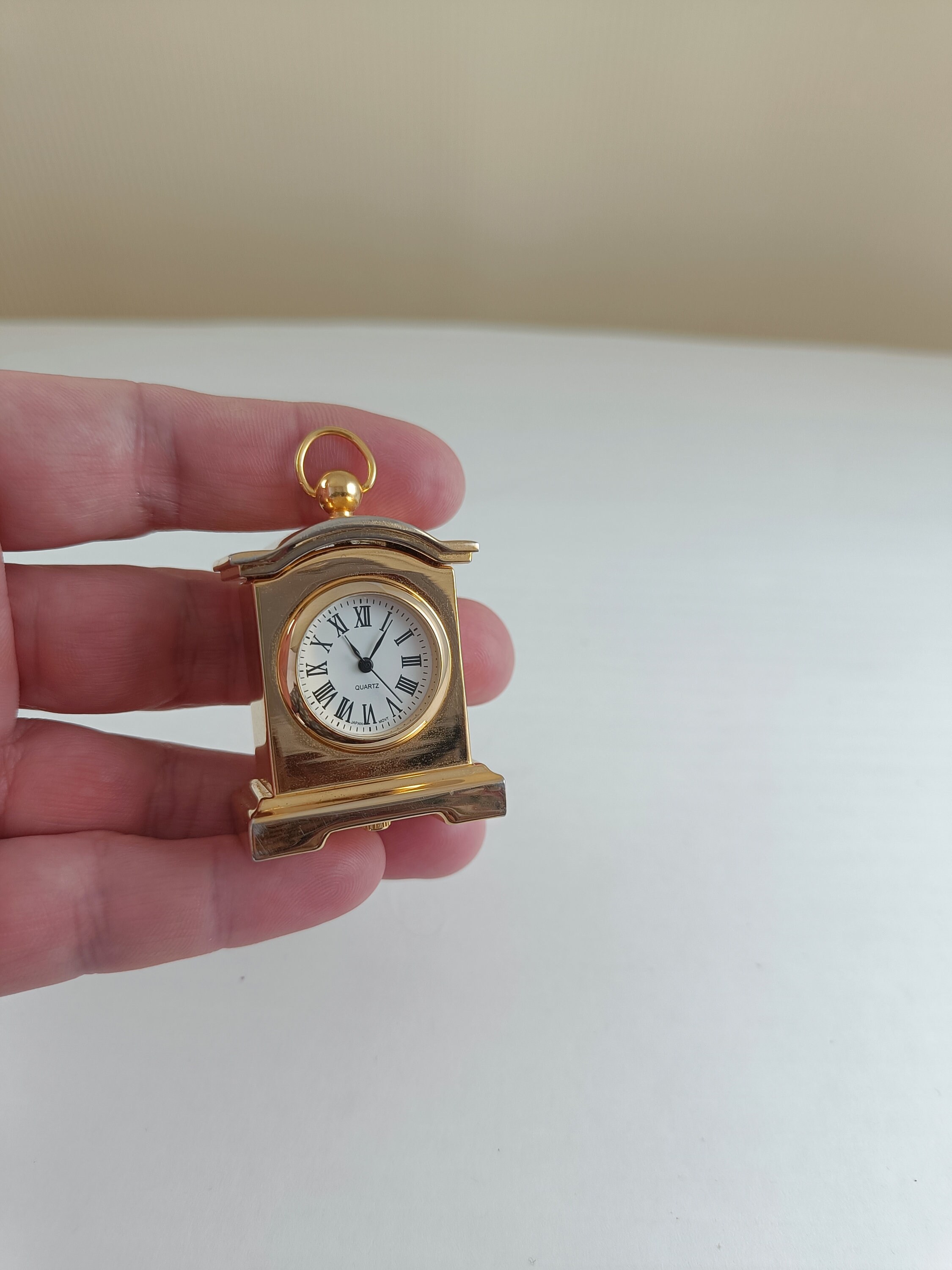 Vintage Mini Table Clock Collectible Dollhouse Clockquartz Etsy Canada