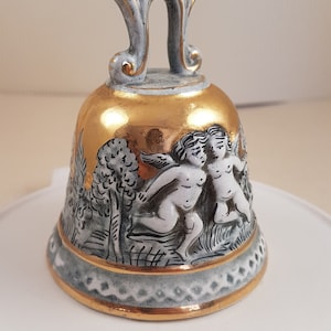 Vintage Capodimonte Bell Cherubs Italy antique