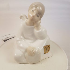 Lladro porcelain sitting boy angel figurine vintage collectible
