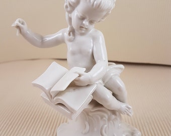 Vintage Nymphenburg German Porcelain Figurine Putti Girl with little crack