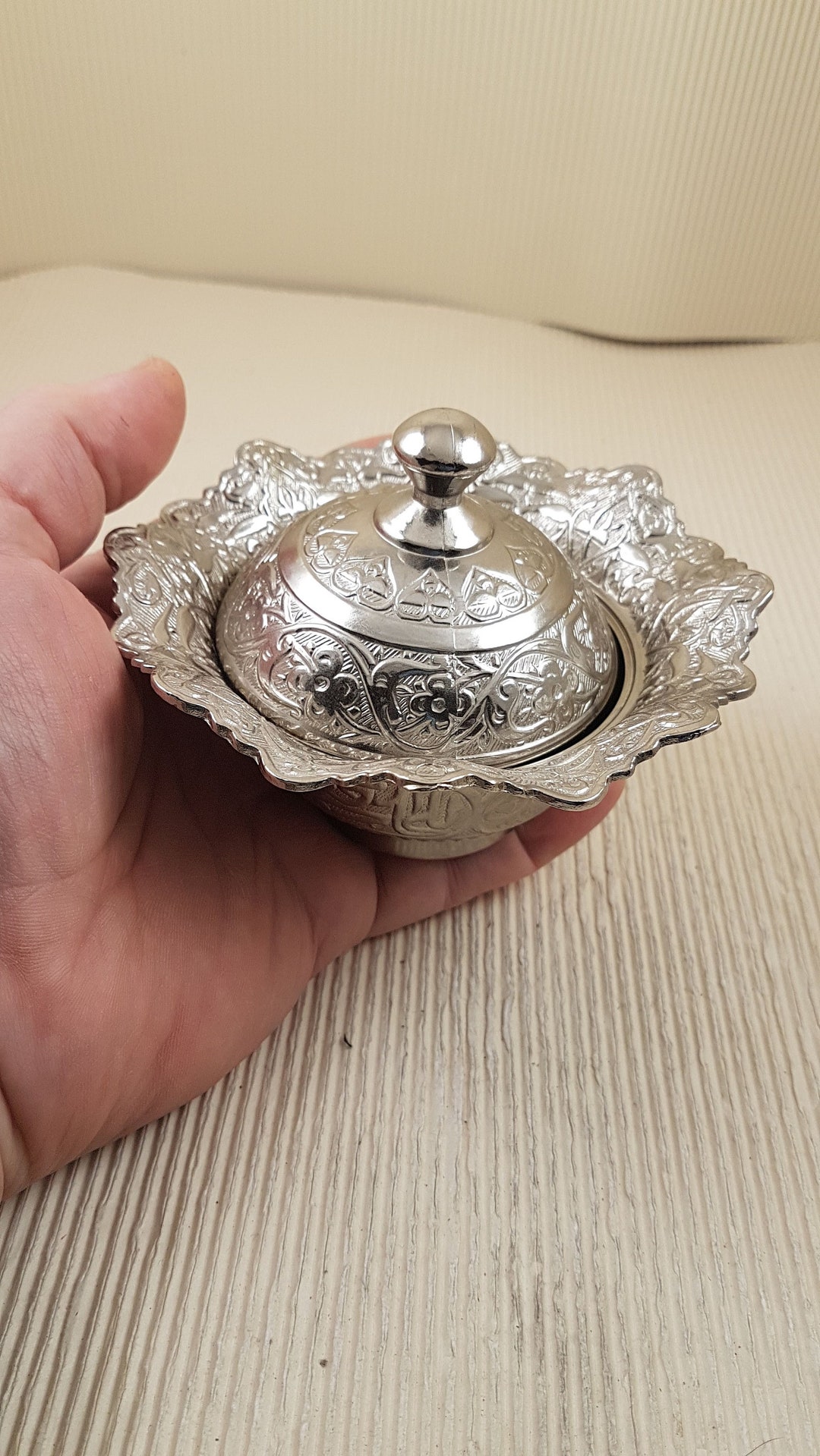 Vintage Islam Handmade Soysal Sugar Bowl,