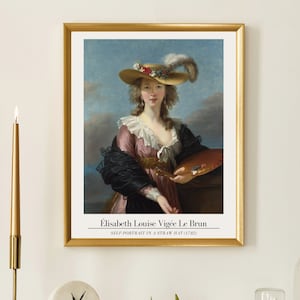 Self-portrait in a Straw Hat by Elisabeth-Louise Vigée-Lebrun