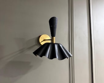 Mid Century Modern Matte Black Wall S...