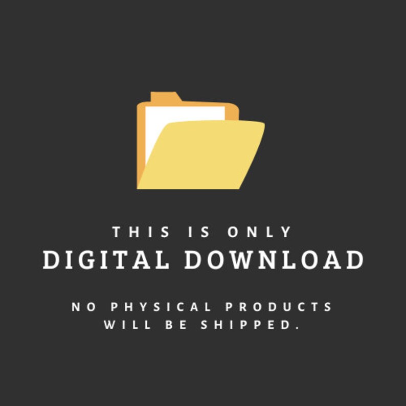 Może przedstawiać: Ż&oacute;łta ikona folderu z tekstem "THIS IS ONLY DIGITAL DOWNLOAD NO PHYSICAL PRODUCTS WILL BE SHIPPED."