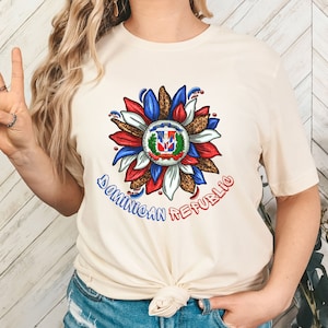 Dominican flag Shirt, Women Flag Shirt, Unisex Flag Tee, Dominican Pride Shirt, Caribbean Flag Shirt, Dominican Republic Flag Shirt