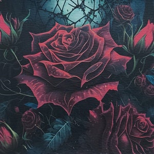 Kunstleder, Panel, 17×25 cm, Rosen