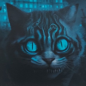 Kunstleder, Panel, 17×25 cm, Katze