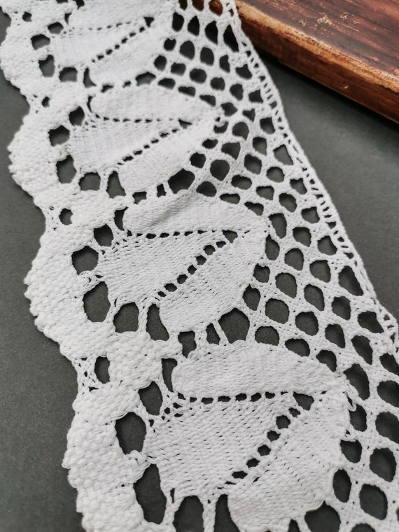 12cm Lace Trim Wide Lace Trim White Lace Trim Cotton Lace Trim Lace Trim Sold per Meter Etsy UK