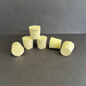 Cork Stoppers - Pack of 24 - size #18 - 1.5 inch top diameter by 1.25 inch bottom by 1.5 inch height.