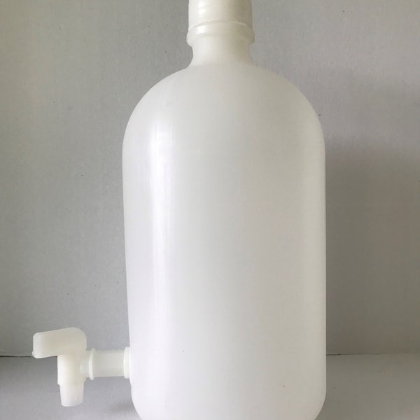 Set of 5 two Gallon (8 Liter) Unused Plastic Carboys with Spigot.