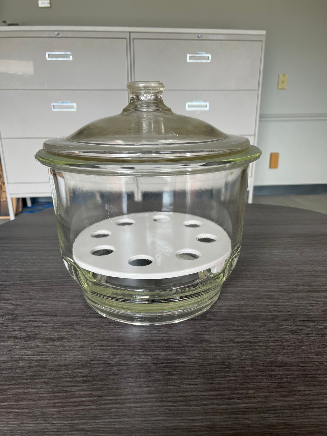 Large Glass Desiccant Jar Etsy